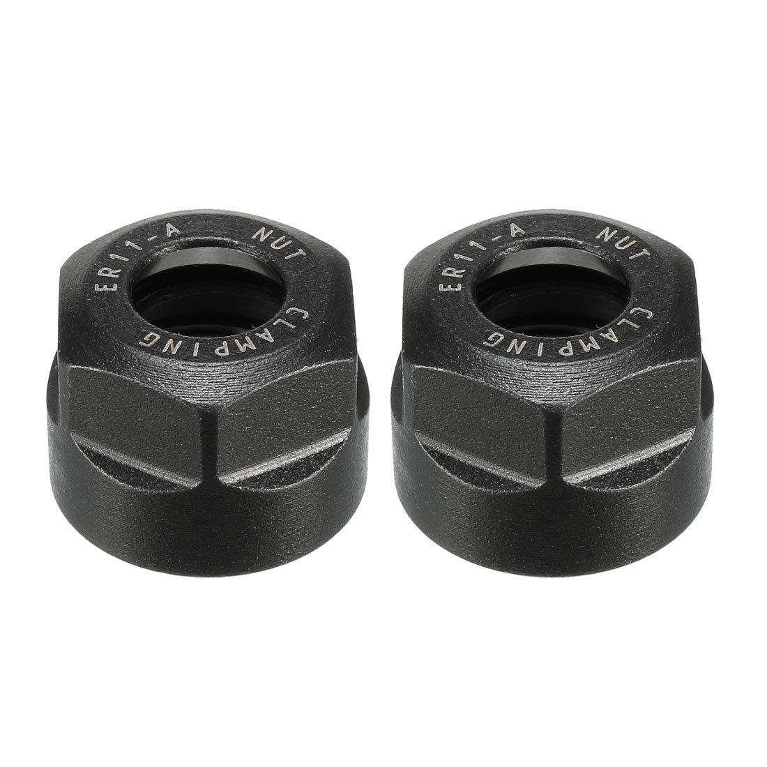 sourcing map ER11-A(M14) Type Collet Clamping Hex Nuts for CNC Milling Chuck Holder Lathe 2 Pcs