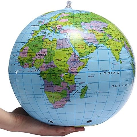 Inflatable Countries Cities Earth World Globe Map Beach Ball Students Education Geography Kids Soft Toy 38CM