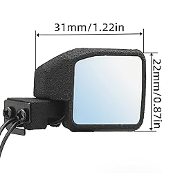 RC Car Rearview Mirror with Light for 1/10 Crawler