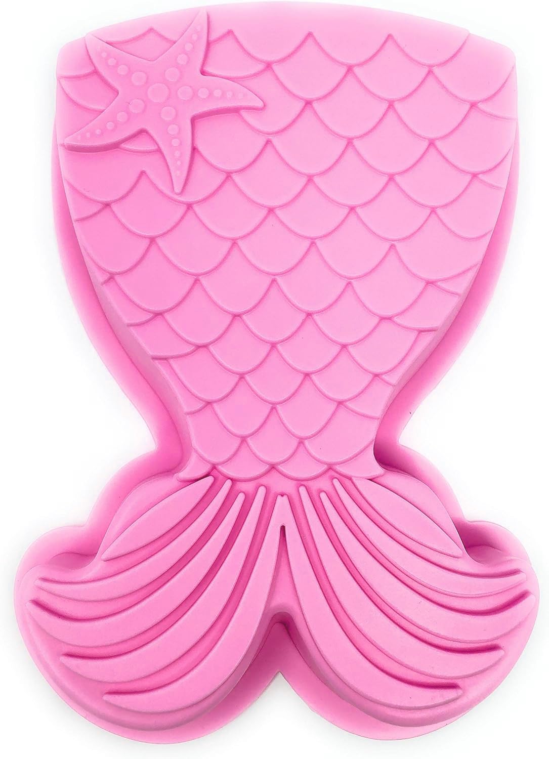LATRAT Baking Mould Mermaid Large Baking Mould Mermaid Cake Mould Silicone Mermaid Motif Mould Soap Mould for Cake Pudding Chocolate Muffin Colour Random