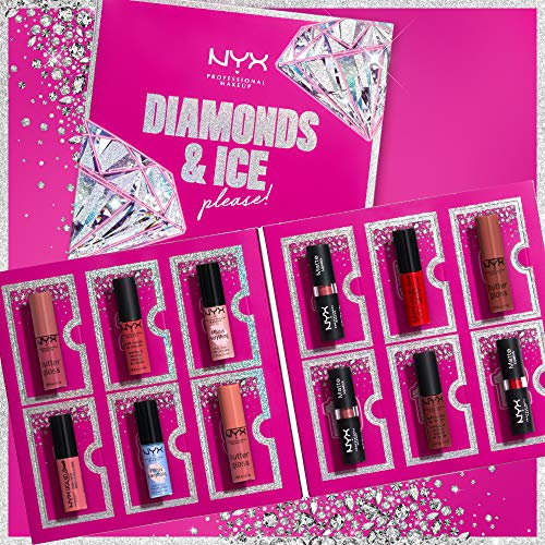 NYX PROFESSIONAL MAKEUP Gift Set, Diamonds & Ice 12 Day Lipstick