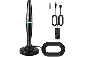 S·WONIU TV Antenna for Smart TV, Digital Antenna for Smart TV Indoor, Long Range TV Antenna Support 4K 1080p with Signal Booster, All Television Outdoor Smart TV Antenna 2023 Upgraded