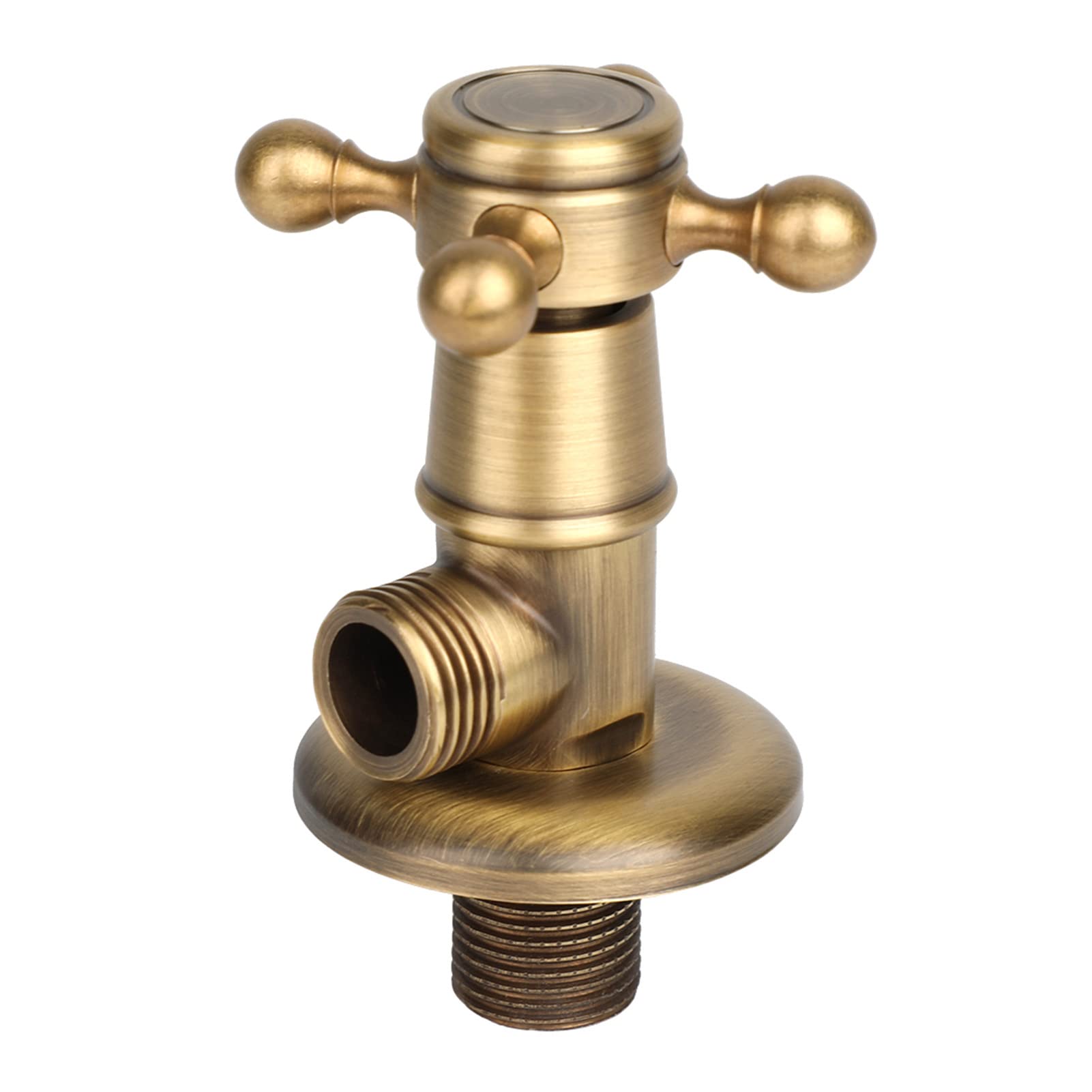 Garosa Bathroom Brass Triangle Valve Hot and Cold Universal Antique Angle Valve Electroplated for UK Market