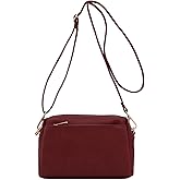 FashionPuzzle Triple Zip Small Crossbody Bag