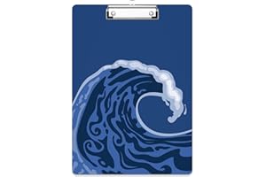 Rimilak Wood Clipboard, 8.5x11" Paper Letter Size Clipboards, Cute Custom Pattern, Fun Design Clip Board for Teachers, Kid, Woman, Back to School, School& Office Supply.