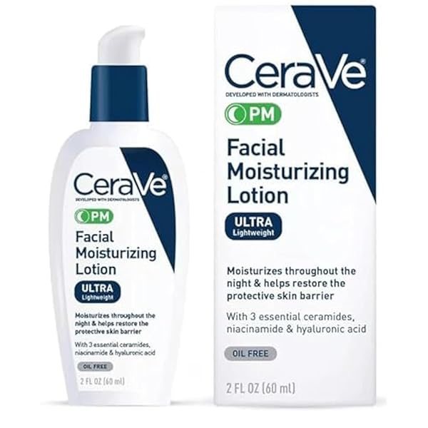 CERAVE FACIAL MOISTURIZING LOTION FOR NIGHTTIME, ULTRA LIGHTWEIGHT, 3 OZ, 3 OUNCES