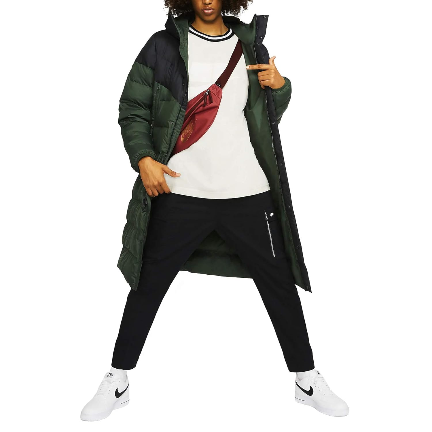 men's hooded puffer parka nike sportswear windrunner down fill