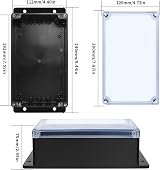 qiwuhai Outdoor Waterproof Junction Box IP65 200x120x75mm ABS view 2