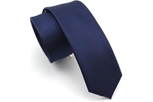 Elviros Solid Color ties for men Eco-friendly Fashion Slim Necktie 2.4'' [6cm]