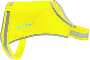 SafetyPUP XD Lite Dog Vest. Coverage to Mid Back. Reflective Hi Visibility Fluorescent Yellow Fabric Helps to Keep Them in Sight and Safe On and Off Leash.