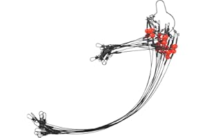 JSHANMEI Fishing Leaders Saltwater Tackle Surf Fishing Rigs High Strength Fishing Wire Leader Line Rig with Swivels Snap for Lures Bait Hooks