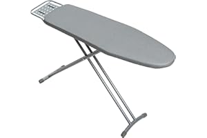 Ironing Board Full Size, BlissBoard 43"x13" Sturdy Heavy Duty Iron Board with Iron Rest, Heat Resistant Cover with Ultra Thick Padding, Height Adjustable, Silver