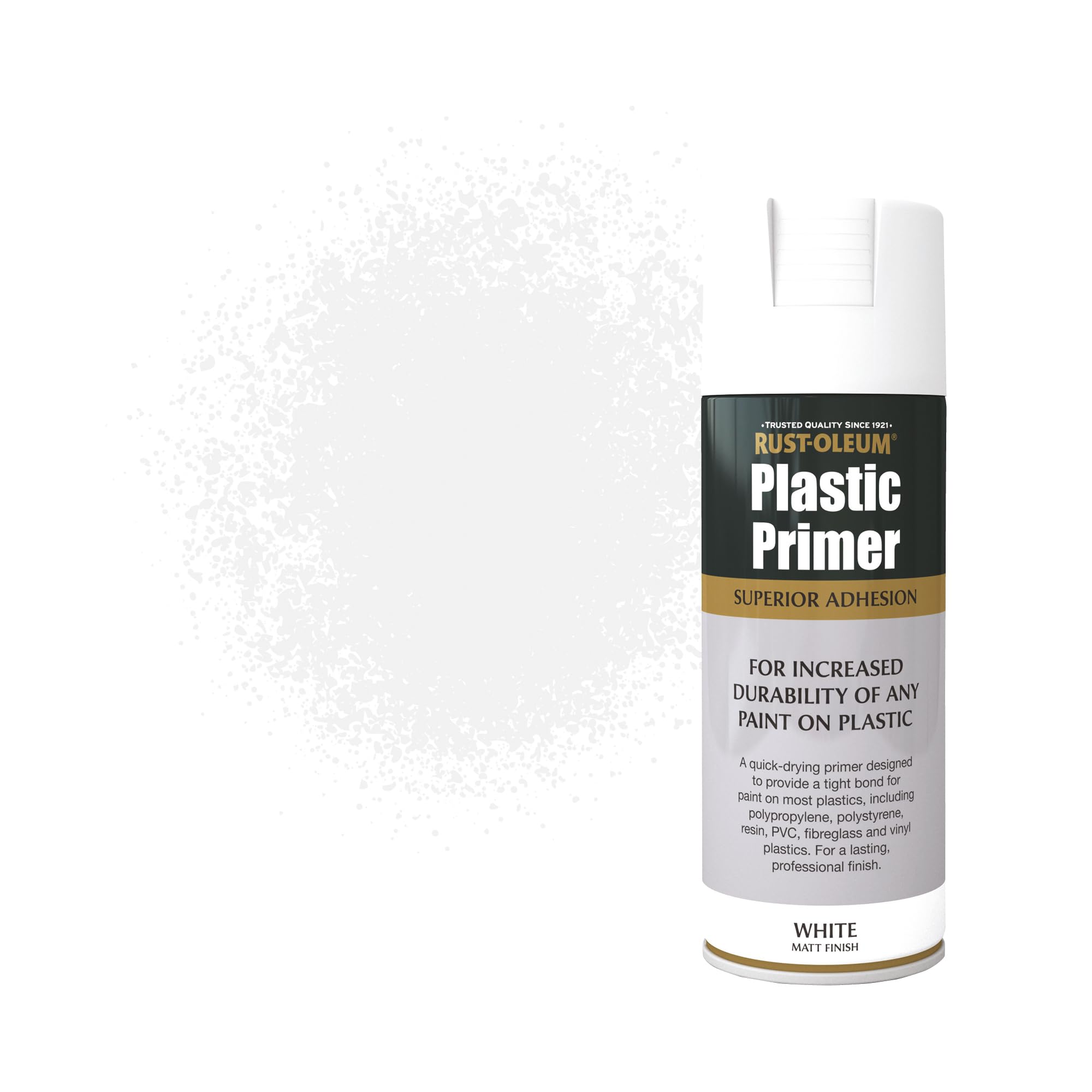 Rust-Oleum 400ml Plastic Primer Spray Paint Aerosol - White