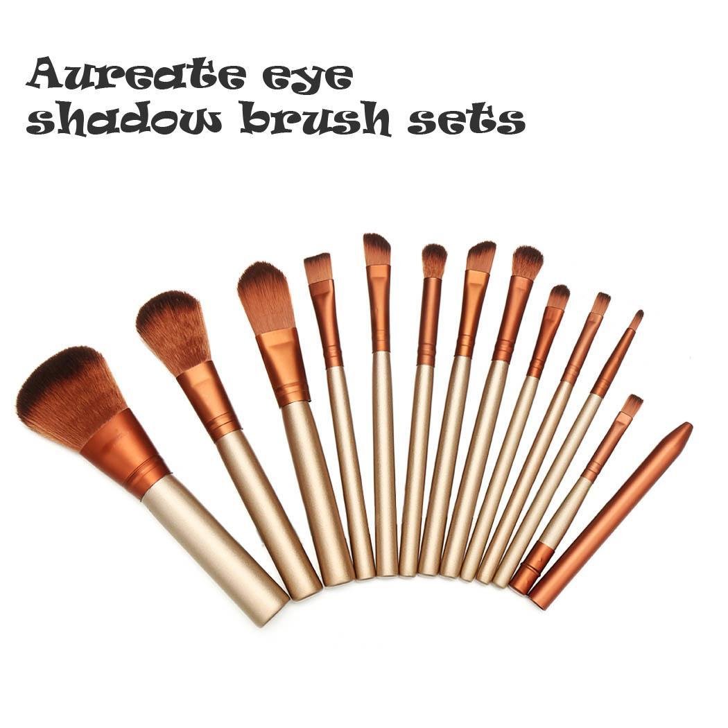 GuGio 12pcs Cosmetic Makeup Brush Set Kit Powder Foundation Eyeshadow Eyeliner Lip Brush Tool