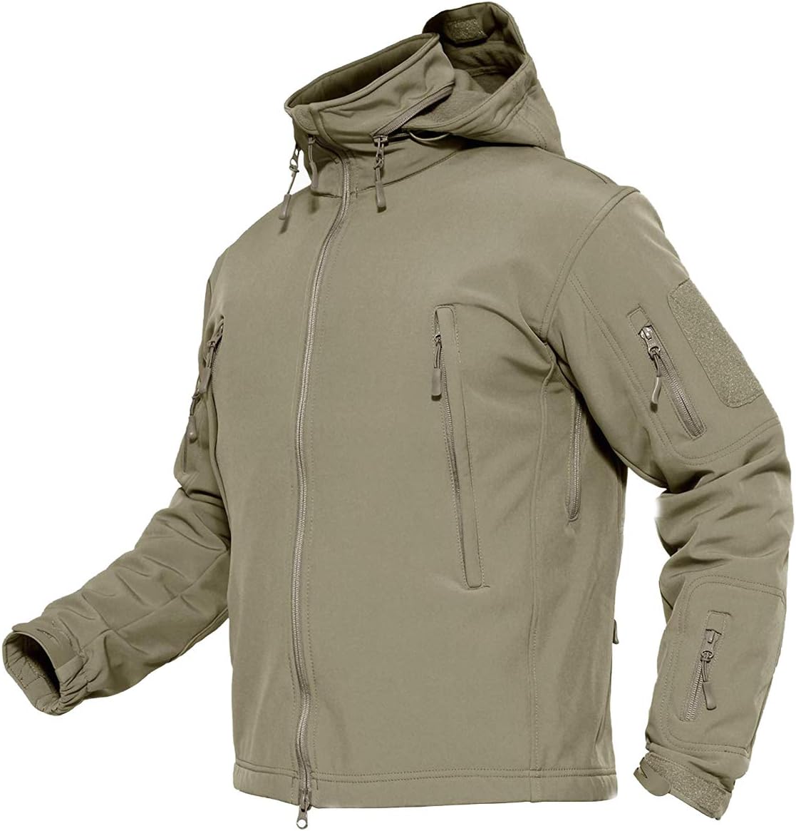 DURUS Mens TS Tactical Active Outdoor Softshell Jacket with Concealed Hood in Collar