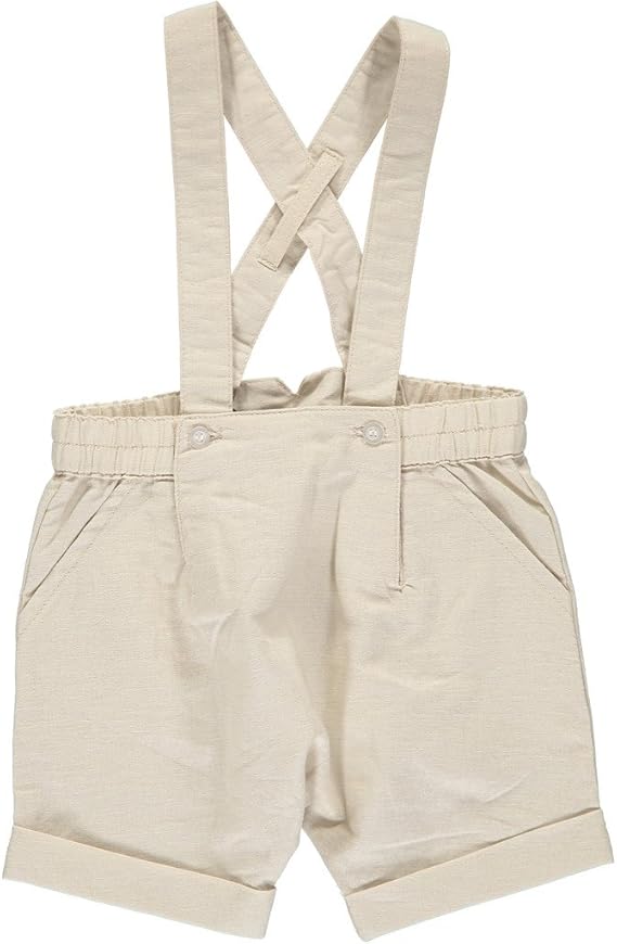 Baby boy khaki shorts with suspenders Clearance