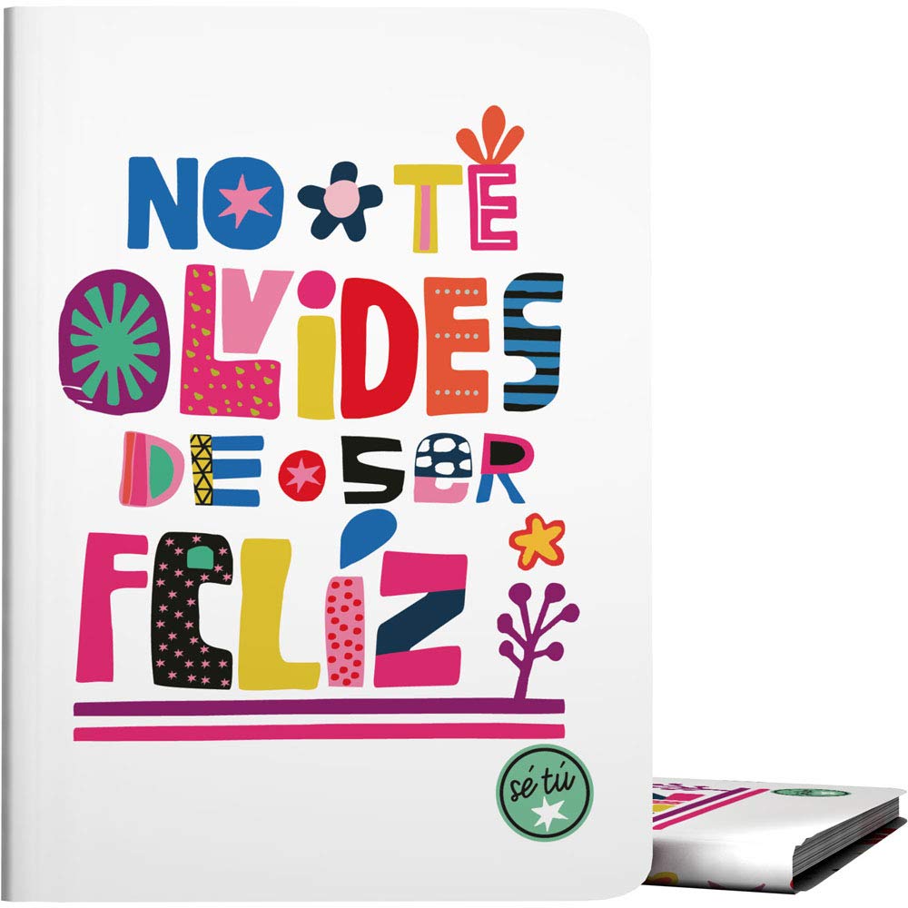 Grafoplás 1332406 Transparent Binder, A4, Polypropylene Covers, Be You, Be Happy