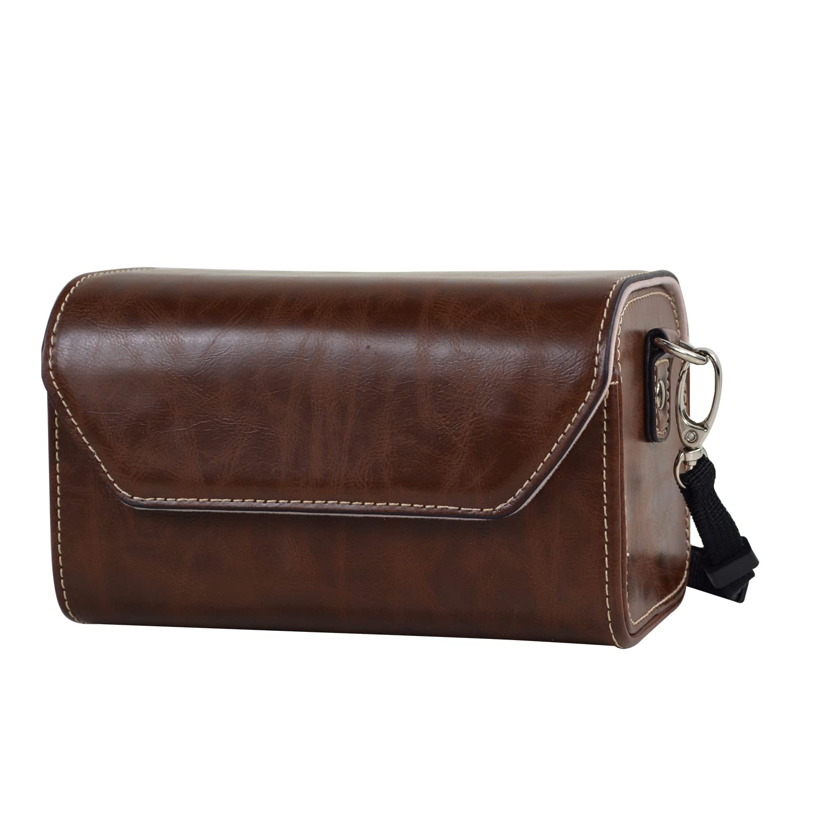 MUZIRI KINOKOO PU Leather Case for Fuji X100V X100VI X100 Series/Canon G5X G1X G1X2 G1X3/Pana. LX100 LX100M2 GF1-3/ Sony RX1 RX1R RX1R2/ Olympus Pen-F EP7 EPL - with Shoulder Strap - Coffee