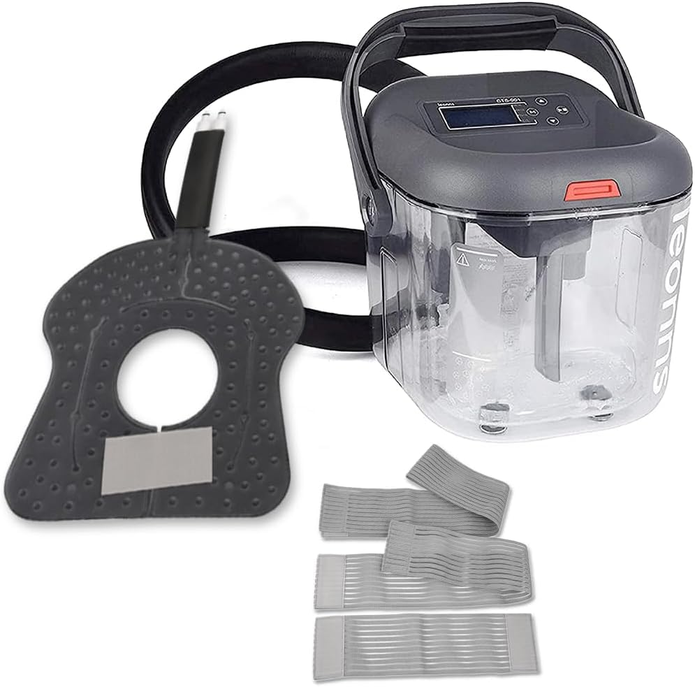 Photo 1 of LEONNS Cold Therapy Machine with Programmable Timer - Ice Machine for Knee After Surgery with Knee Compression Pad - Cryotherapy Machine and Knee Pad Included for Post-Surgery Recovery