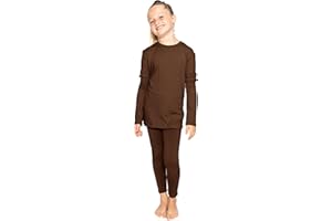 STRETCH IS COMFORT Youth Girls Oh So Soft 2-Piece Set | Short or Long Sleeve Crew Neck Top with Matching Leggings