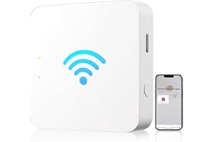 Elemake Smart ZigBee Hub, Tuya Bluetooth Gateway, Only Support ZigBee Tuya Device, Wi-Fi Gateway App Remotely Control (2.4GHz WiFi), Smart Home Wi-Fi Bridge, Work with Alexa, Google Assistant