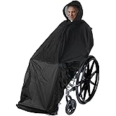 ANYOO Wheelchair Waterproof Poncho with Hood Reusable Cover Lightweight Poncho Cloak perfect for Adult