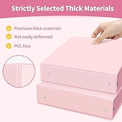 SUNEE 3 Ring Binder 2 Inch 1 Pack, Clear View