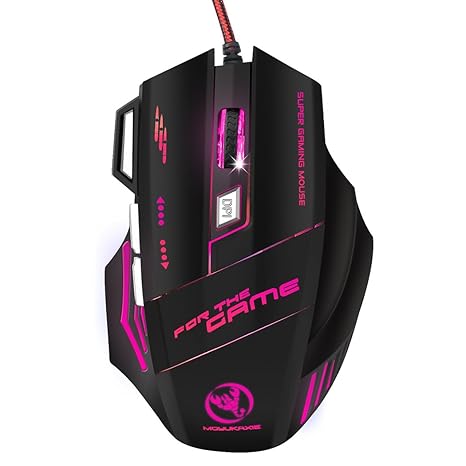 Akemiao Gaming Mouse Maus-Spiel mit sieben Tasten von Zündung ermöglicht das Maus mit Kabel