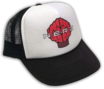 Nerd Neptunes Trucker Hat Vintage Style Snapback Cap N E R D Pharrell Red Logo Amazon Co Uk Clothing