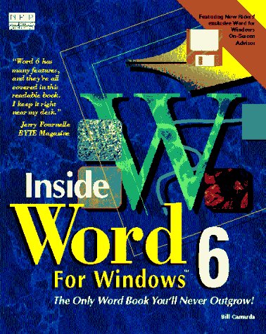 Inside Word for Windows 6/Book and Disk by Bill Camarda
