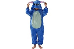 SCOPUCI Unisex Children Animal Onesie Pajamas,Kids Flannel Halloween Cosplay Costume/Homewear/Sleepwear
