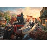 MIGHTYPRINT Thomas Kinkade Harry Potter Hogwarts 24 x 17 Wall Art | Translucent wall art | Bedroom or office display | Harry Potter Thomas Kinkade gift