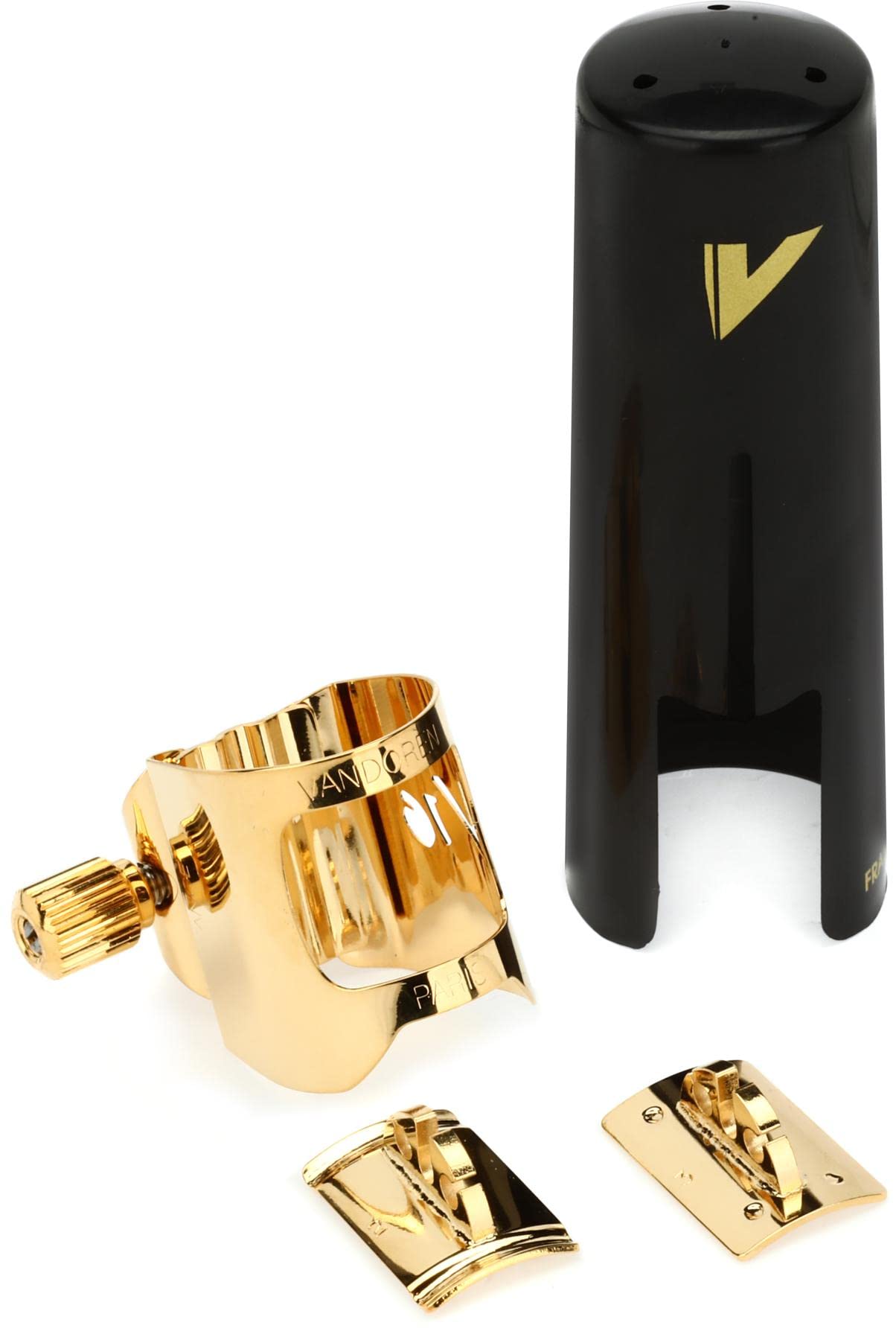 Vandoren LC080P Optimum Ligature And Plastic Cap, fits V16 Metal Tenor Saxophone (Gold Finish)