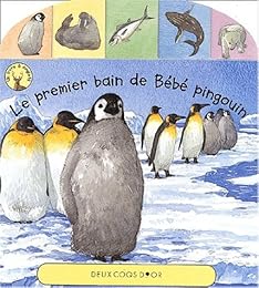 Le  premier bain de bébé pingouin