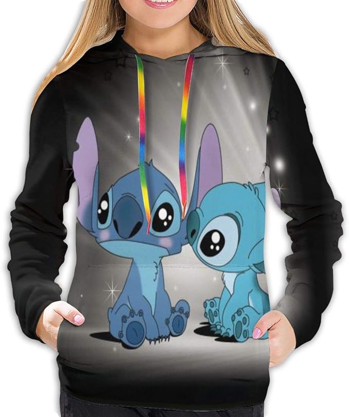 Cartoon Lilo Stitch Women's Hoodies 3D Print Pullover Tops Sweatshirt Amazon.ca Clothing