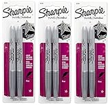 Sharpie 39108PP Fine Point Metallic Silver Permanent Marker, 3 Blister Packs with 2 Markers Each for A Total of 6 Markers