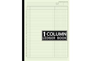 1 Column Ledger Book: Simple One Column for Bookkeeping, Accounting, Small Business, Personal Finance and Use: Large Multipurpose Log Book With 1 Columns / Beige Cover