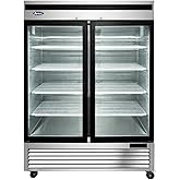 Atosa USA MCF8707 Series 55-Inch Glass Two Door Merchandiser Upright Refrigerator
