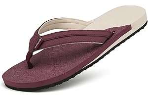 ChayChax Womens Two-Tone Flip Flops with Arch Support Comfort Beach Thong Sandals Indoor Outdoor