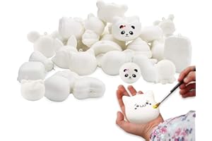 WATINC Random 30 Pcs DIY Squeeze Toys Cream Scented Kawaii Simulation Lovely Toy Medium Mini Soft Food Squeeze Bread Toys Keychains, Phone Straps, Bonus Random Stickers