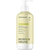 ATTITUDE Body Lotion for Sensitive Skin with Oat, EWG Verified, Dermatologically Tested, Vegan, Argan Oil, 16 Fl Oz