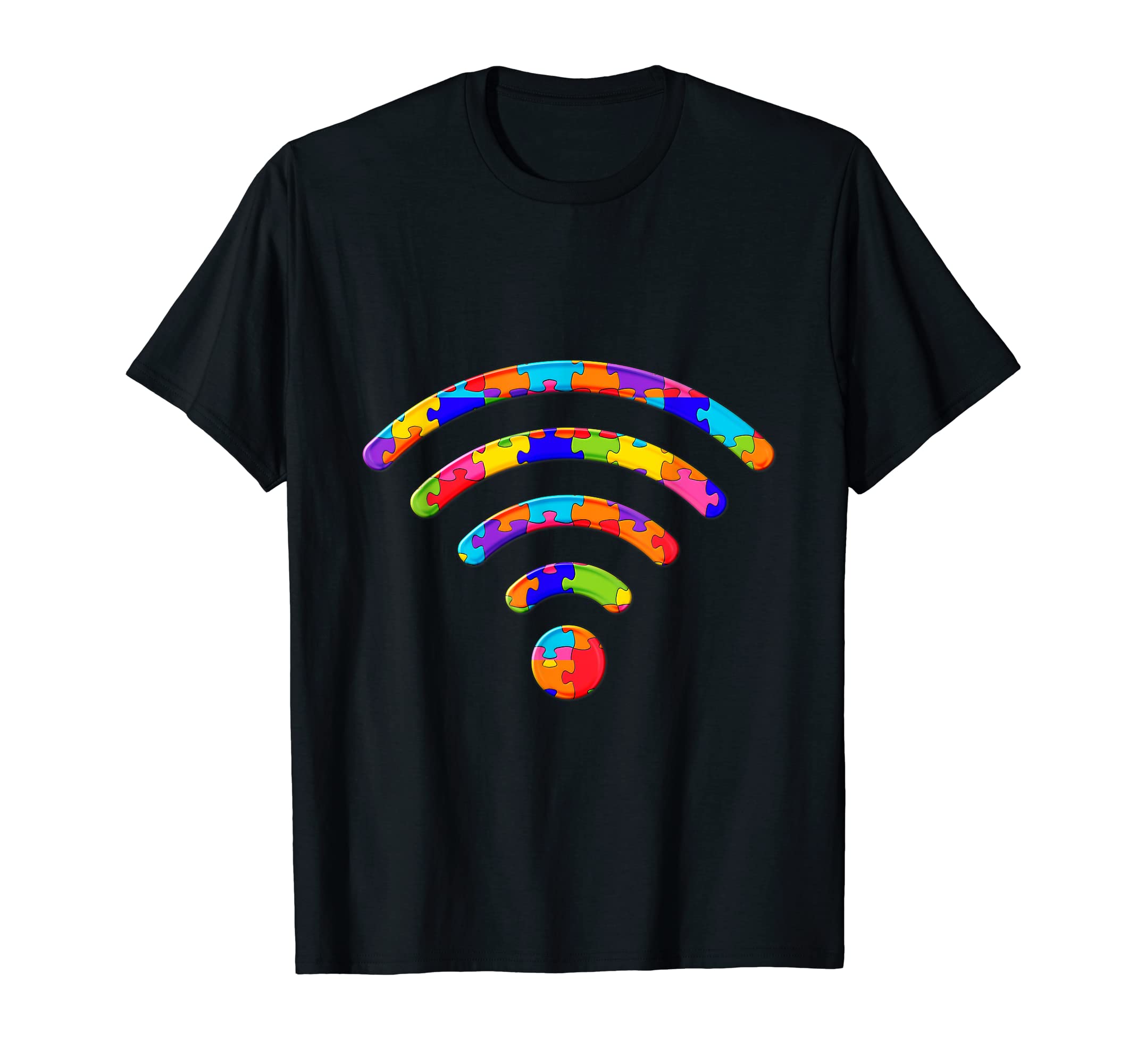 Internet Wifi Puzzle Autism Puzzle T-Shirt