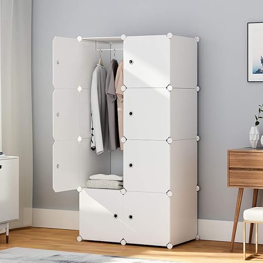 KOUSI Portable Wardrobe Closets 14"x18" Depth Cube Storage