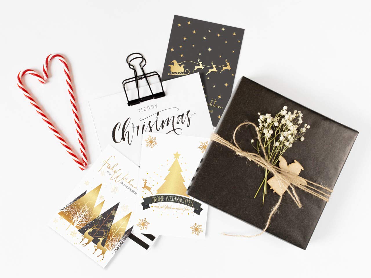 Biglietti Di Natale Glitterati.4 Motivi Diversi Molto Elegante In Tonalita Oro E Nero Biglietti Di Natale Con Effetto Lucidospot On Set Di 20 Cartoline Natalizie Glitter 5 Pezzi Ciascuno Luminushair Com Br