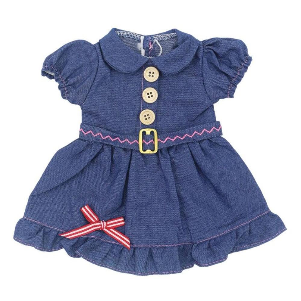 DUORUIMI Doll Clothes Jeans Dress Summer Outfit for American Girl Doll 18-inch