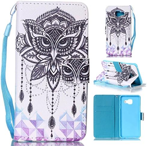 Galaxy A310 2016 Case, Kmety Eagle Campanula PU Synthetic Leather Wristlet Magnet Snap Wallet [Credit Card/Cash Slots] Kickstand Flip Case Cover for Samsung Galaxy A310 2016