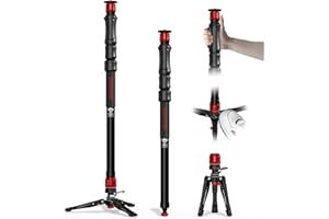 IFOOTAGE Cobra 3 Strike Monopod A150S, One-Touch Lifting Monopods Camera Stand with Pedal, Aluminum Quick Video Mono pod for Shooting Animal/Sports Event/Wedding/Live Show, Payload 11lb, 60"/150cm