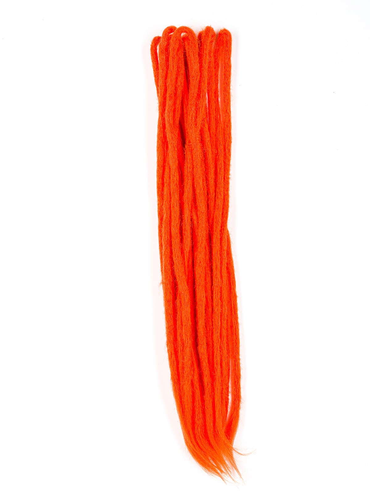 DreadLab - Double Ended Synthetic Dreadlocks (Pack of 10) Crochet Extensions (Orange Crochet)