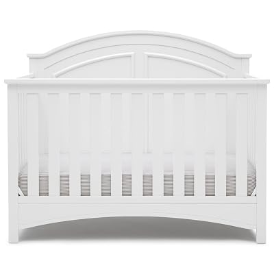 Delta Children Perry 6-in-1 Convertible Crib - Greenguard Gold Certified, Bianca White