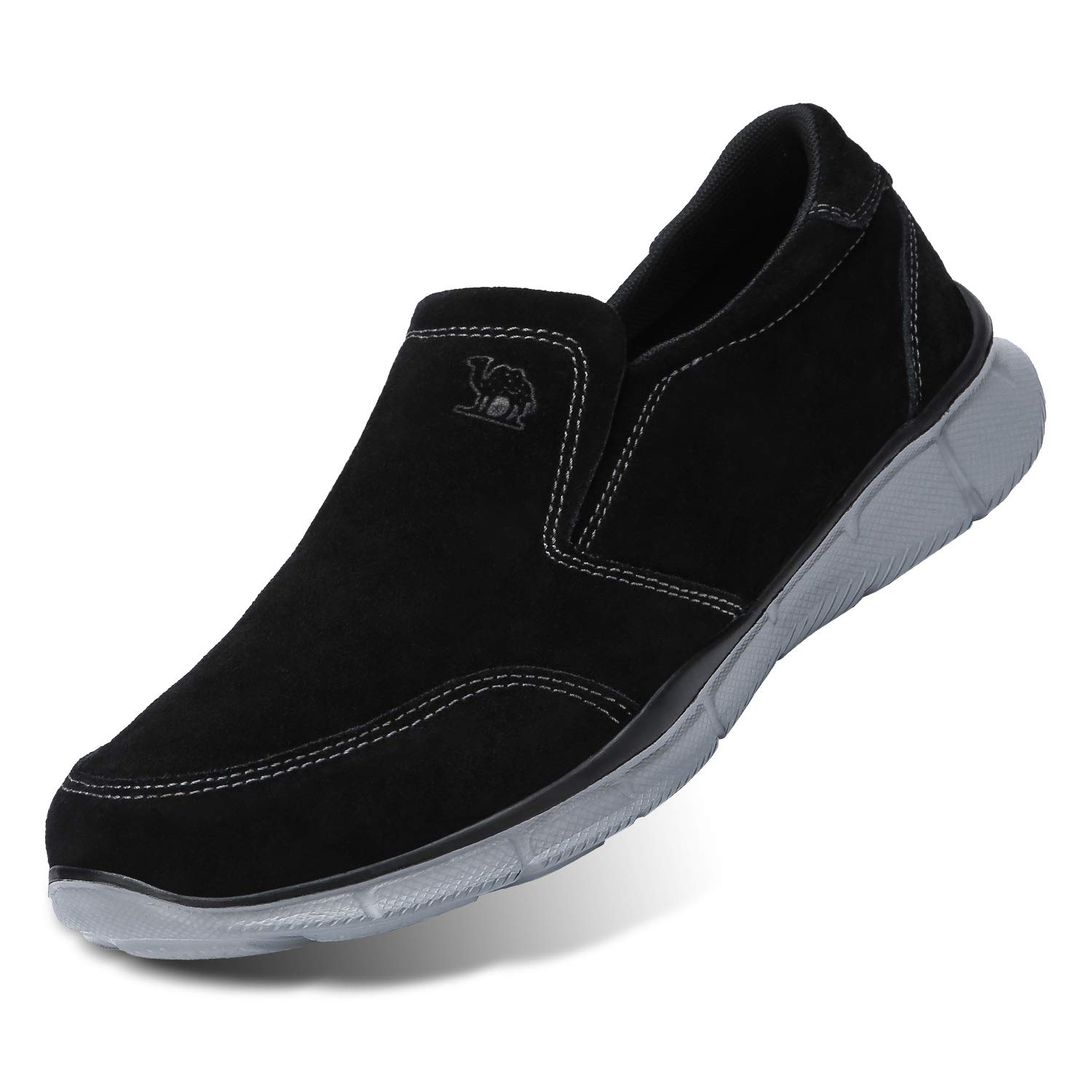 CAMEL CROWN Zapatillas sin Cordones para Hombre Antideslizante Ligeras Comodas Negro EU 42